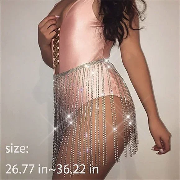 NEW Sparkling Bling Swarovski Crystal Rhinestone Skirt - Picture 6 of 6